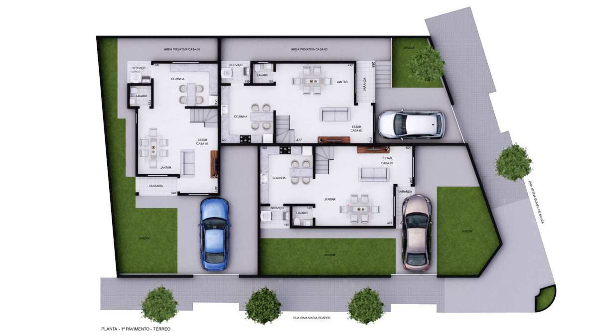 Casa à venda em Belo Horizonte, Letícia, com 3 quartos, 141 a 168 m²m² - D@imóveis