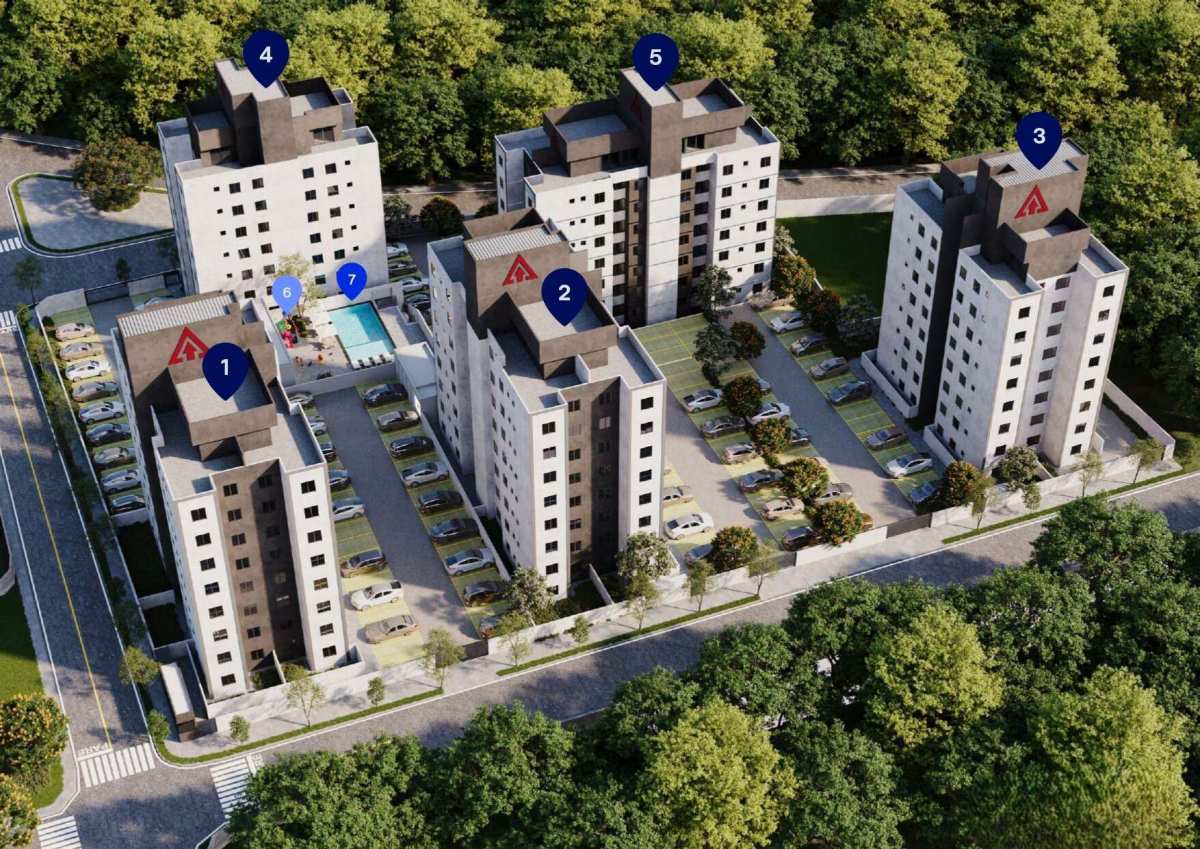 Apartamento à venda com 3 quartos - Boa Esperança,Santa Luzia