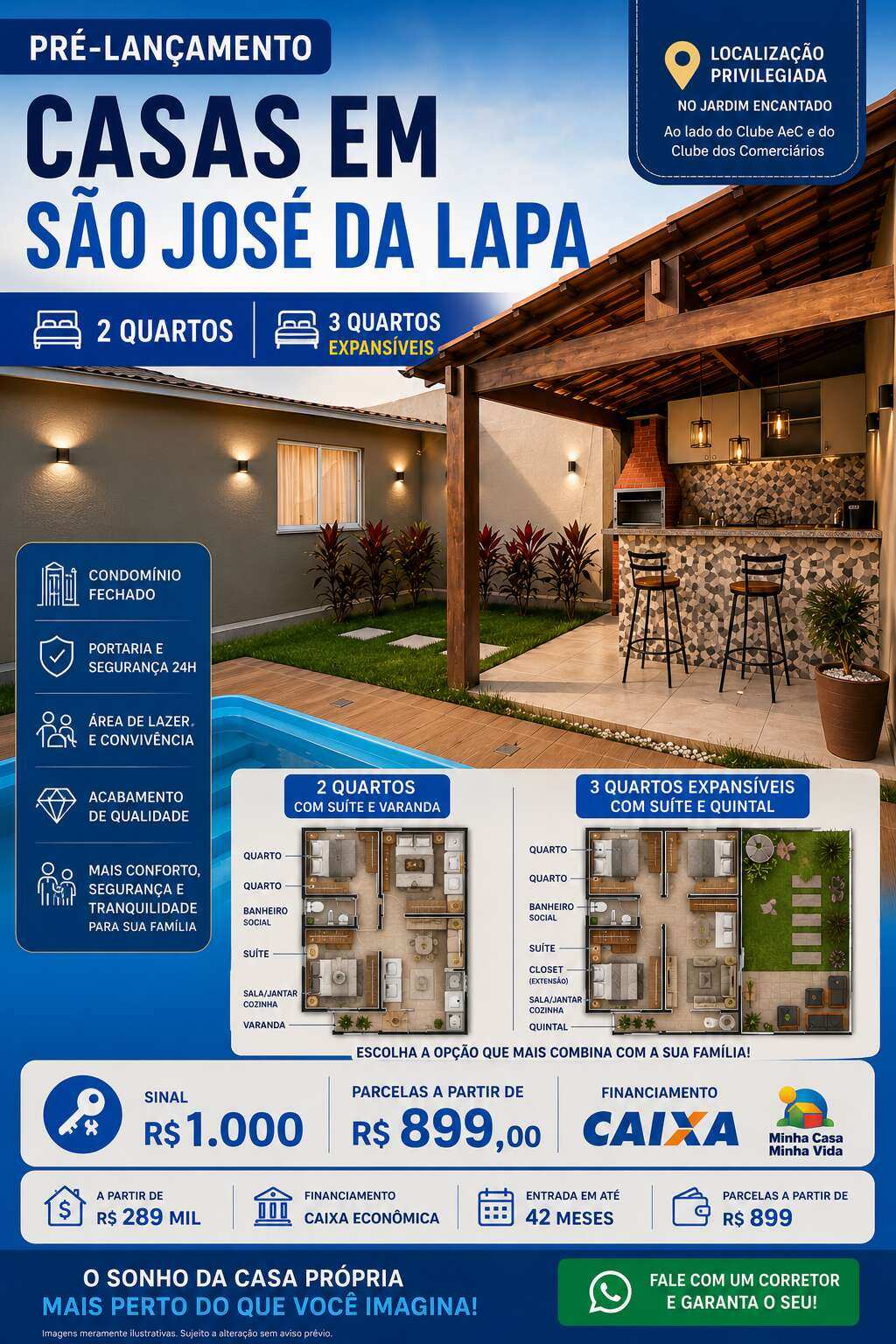 Casa de condomínio à venda com 2 quartos, 7m² - ,
